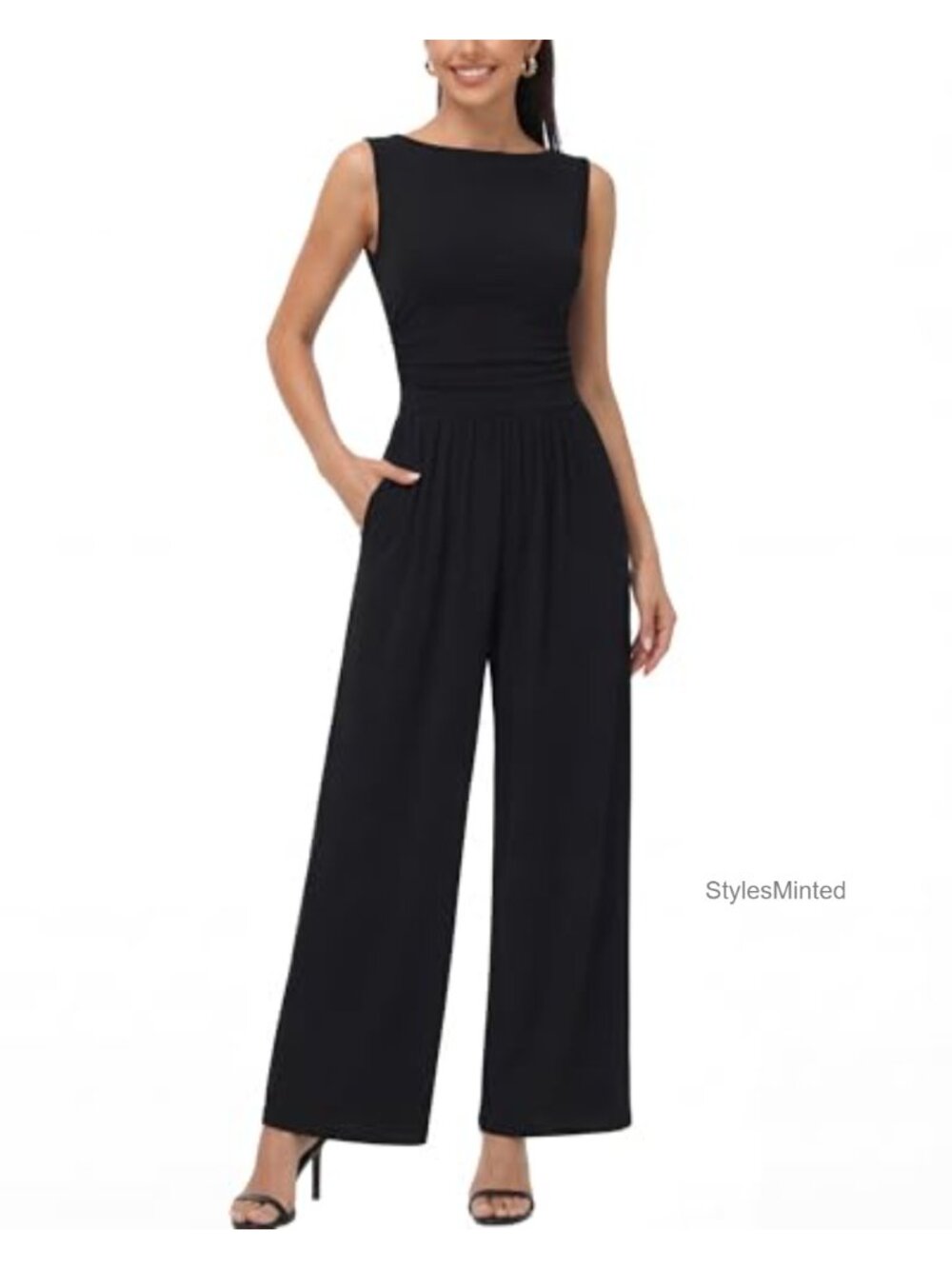 Sleeveless Wide Leg Jumpsuit Jumpsuits